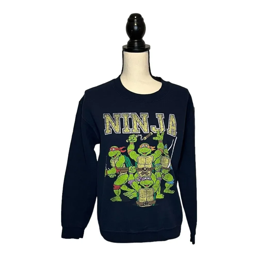 Vintage Men's Freeze Teenage Mutant Ninja Turtles Sweatshirt TMNT Blue Small